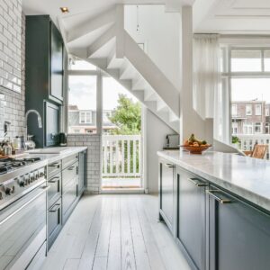 Kitchen area of a luxury home