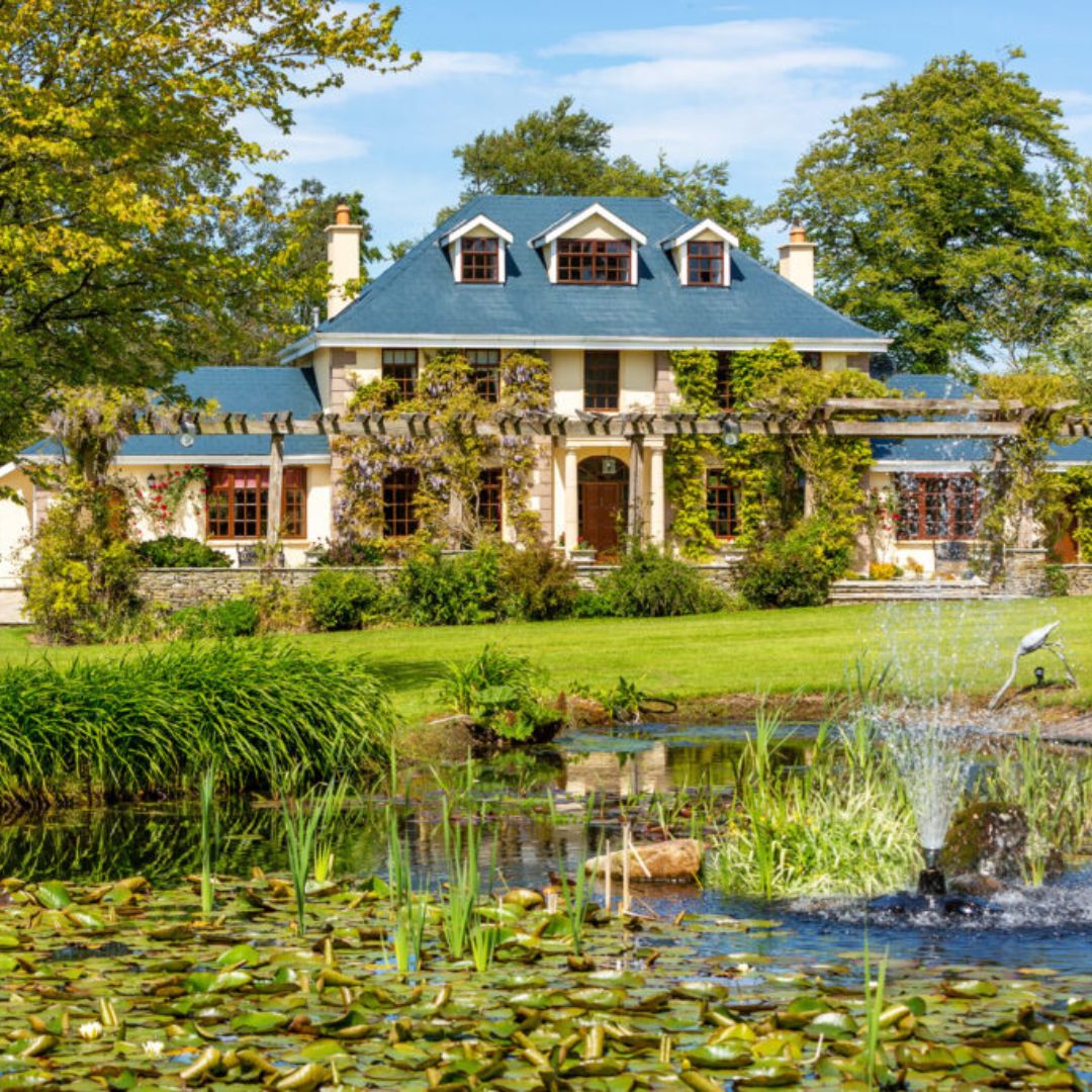a lush green luxury home in Ireland