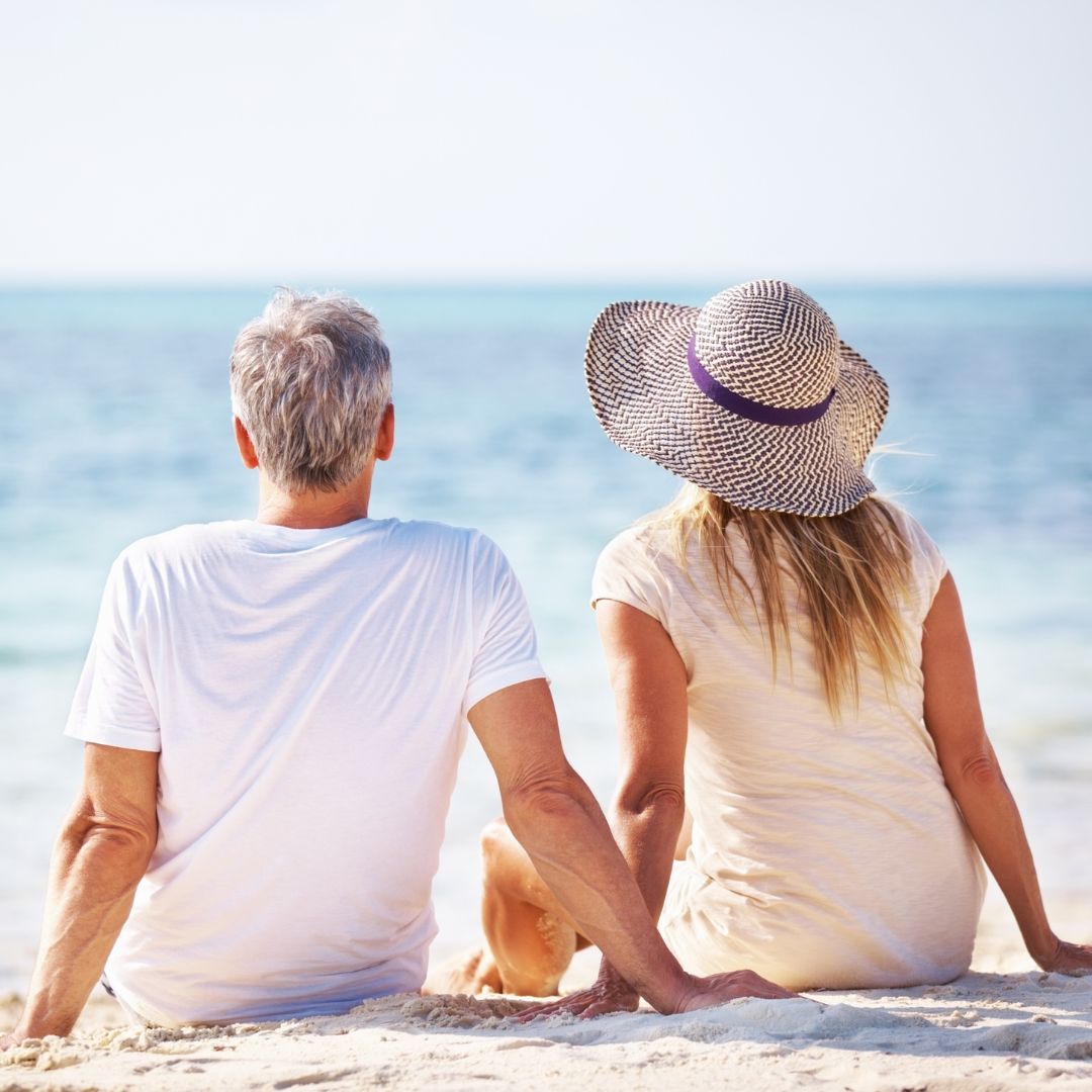 couple relaxing on the beach