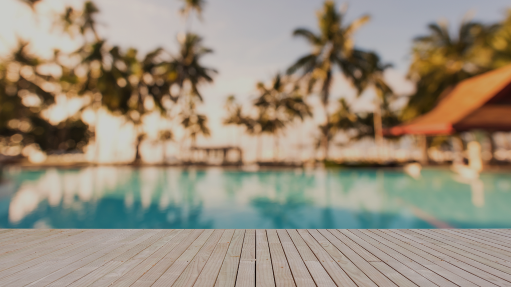 Poolside on vacation