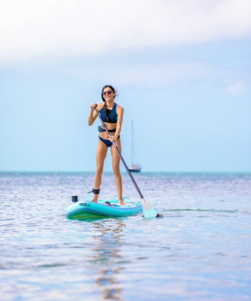 paddle boarding