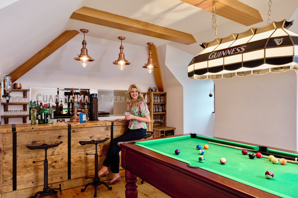 Bar and pool table