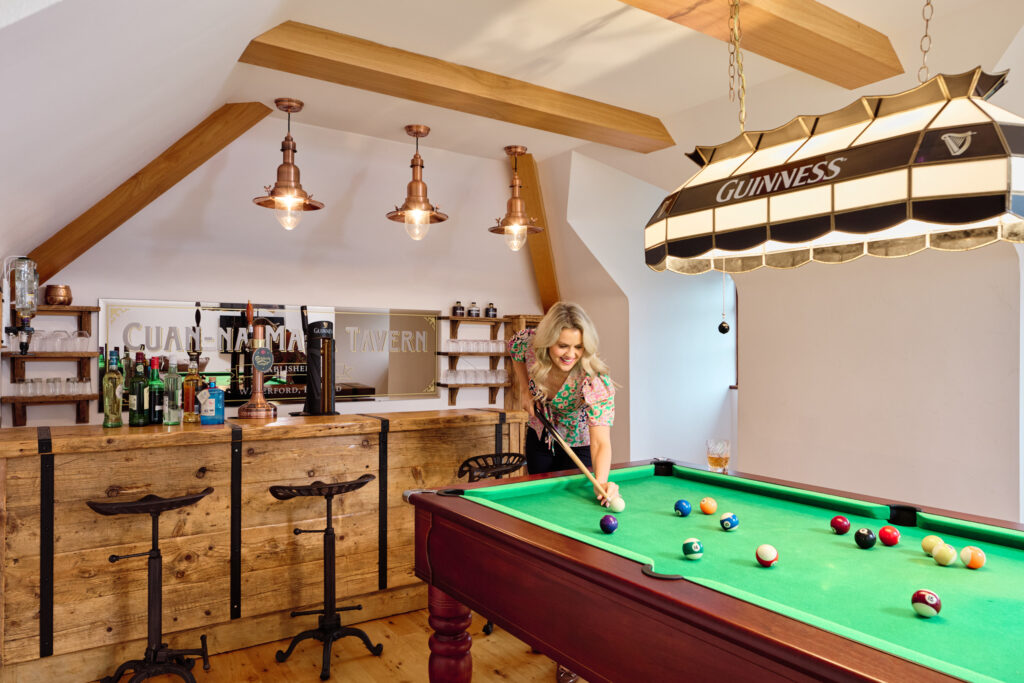 Bar and pool table